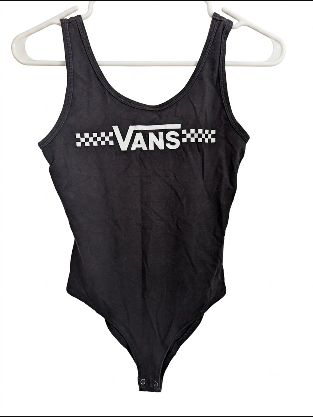 Vans Black One-Piece with White Checker Logo
